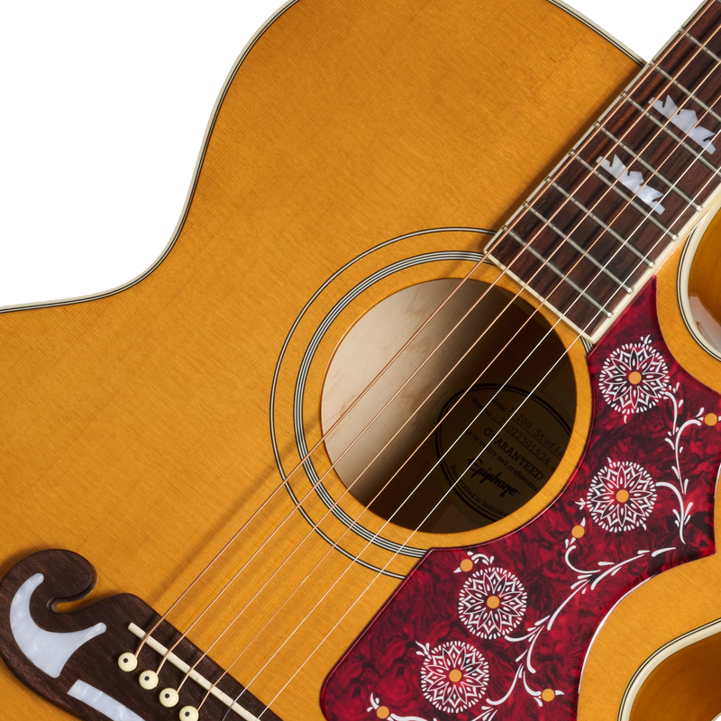 Guitarra electroacústica Epiphone J-200 Studio EC, Natural — vista 7