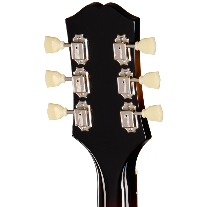 Guitarra electroacústica Epiphone J-200 Studio, Vintage Sunburst — detalle posterior del clavijero