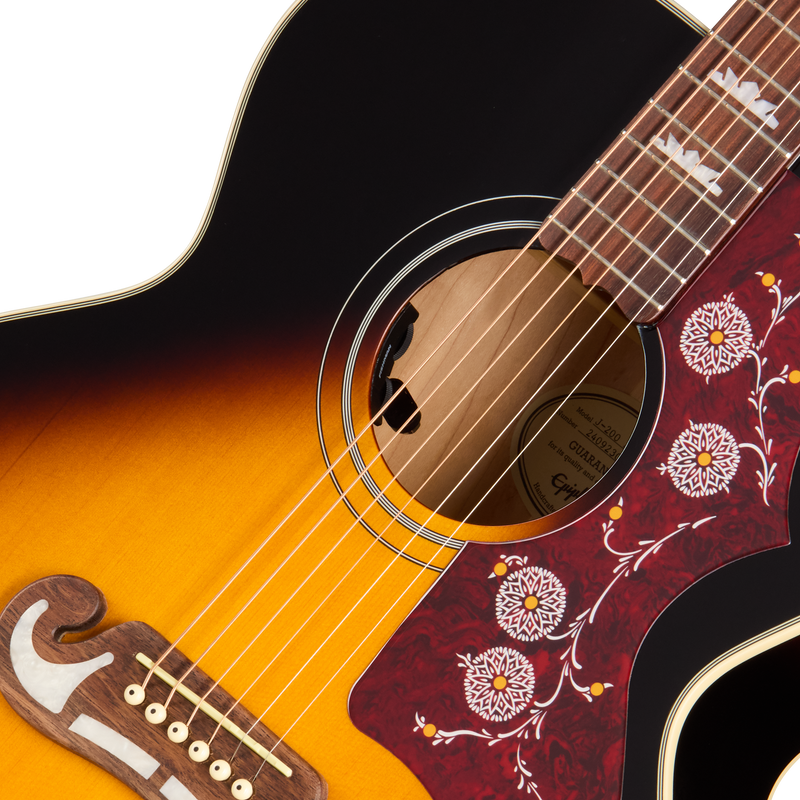 Guitarra electroacústica Epiphone J-200 Studio, Vintage Sunburst — vista 7