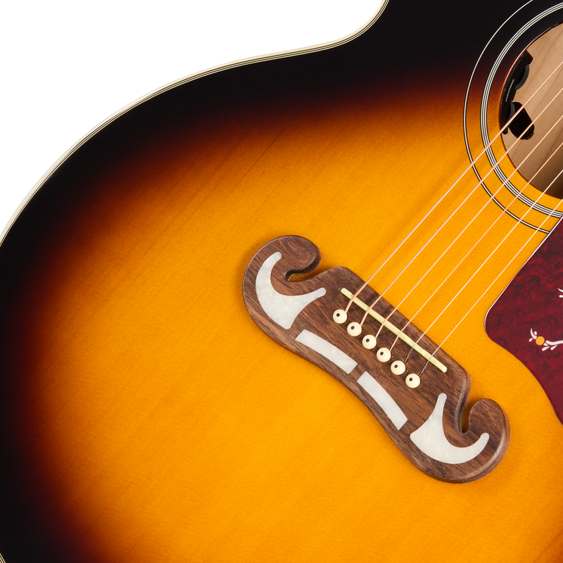 Guitarra electroacústica Epiphone J-200 Studio, Vintage Sunburst — vista 8