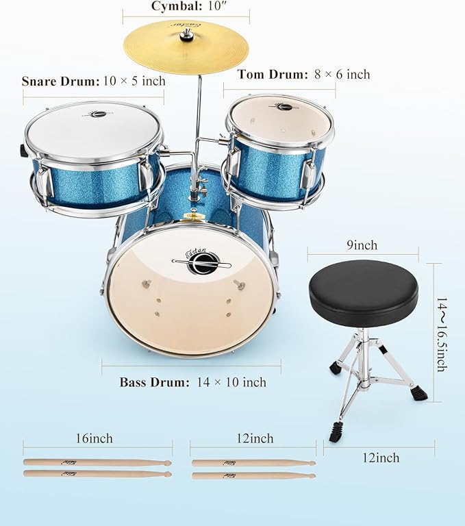 Bateria Acustica Donner Eb0300 Eds-180Msb  3Pc