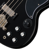 Bajo eléctrico Epiphone SG Bass, Ebony — detalle de los controles
