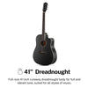 Guitarra Acustica Donner Ec1129 Cutaway Black Kit