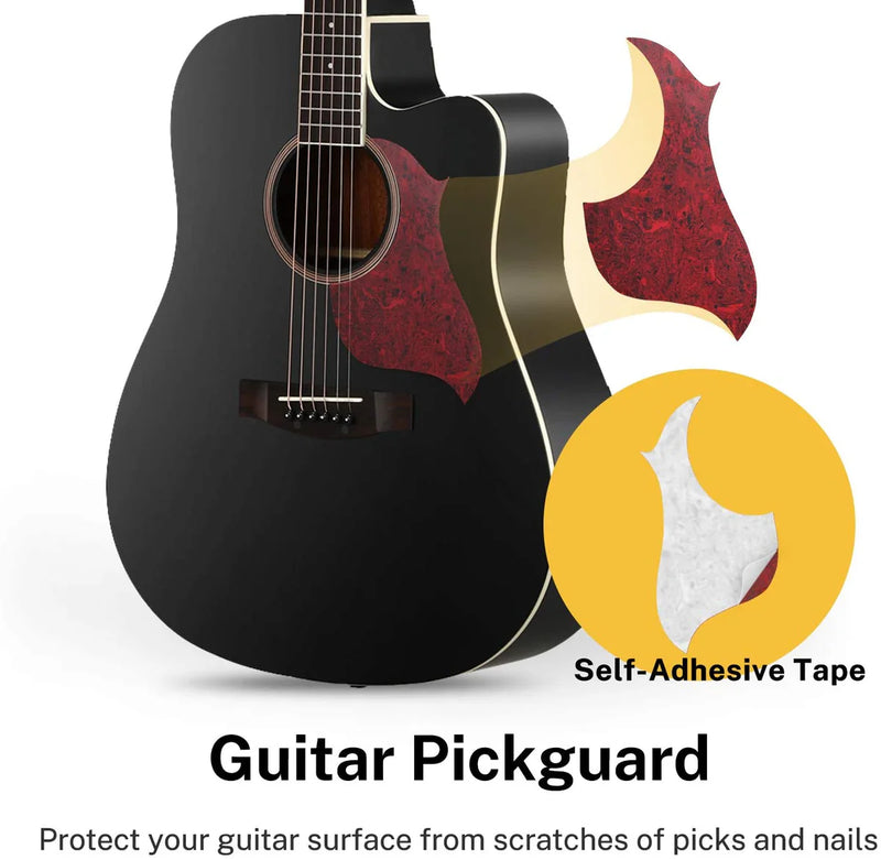Guitarra Acustica Donner Ec1129 Cutaway Black Kit