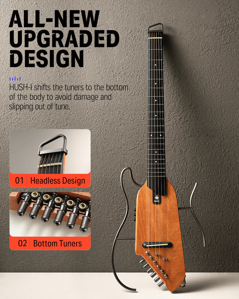 Guitarra Electroacustica Donner Ec1781 Hush-I Mahogany