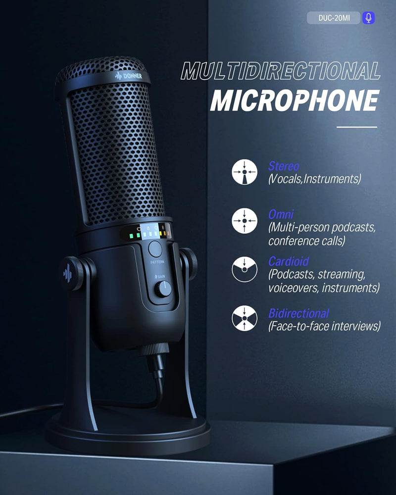 Microfono Donner Ec2811 Neo-Trak-Mi Usb Condensador