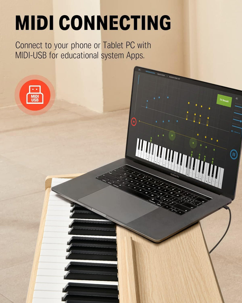 Piano Digital Donner Ec7413 Ddp-80 Natural