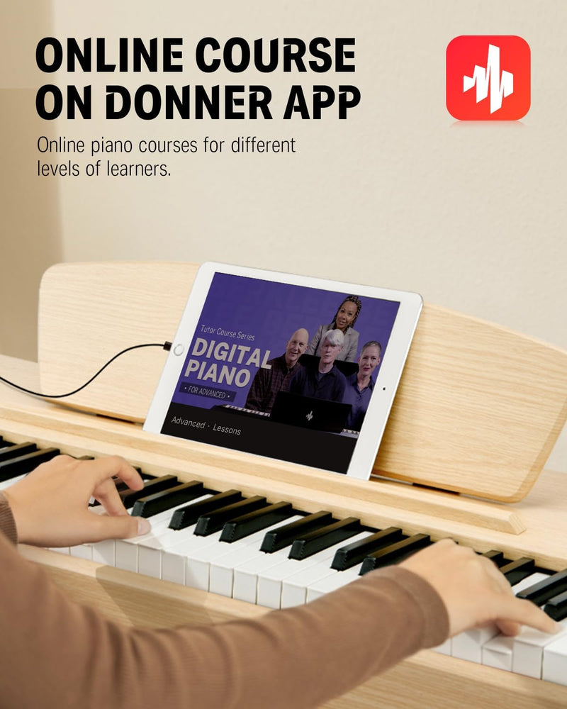 Piano Digital Donner Ec7413 Ddp-80 Natural