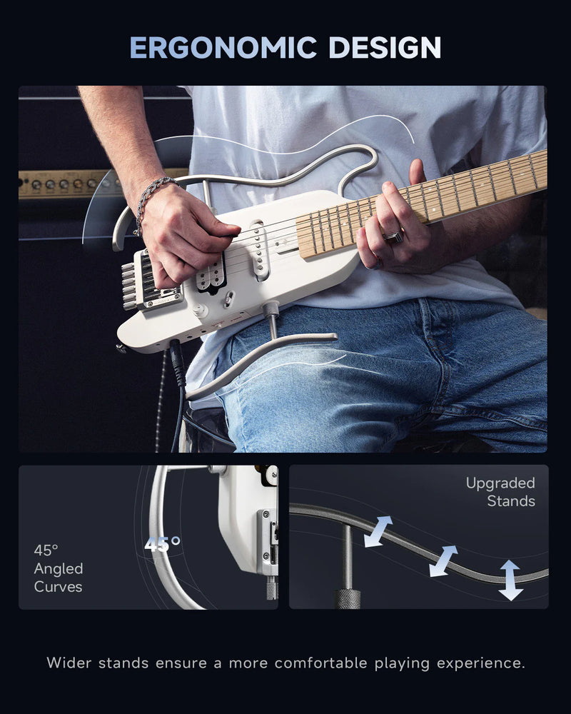 Guitarra Electrica Donner Ec6809 Hush-X White