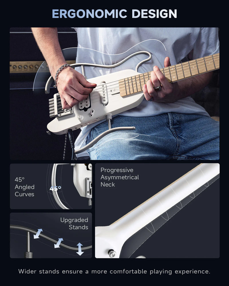 Guitarra Electrica Donner Ec6809 Hush-X White
