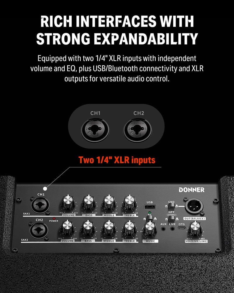 Amplificador Donner Ec7094 Para Bateria Dda-1000