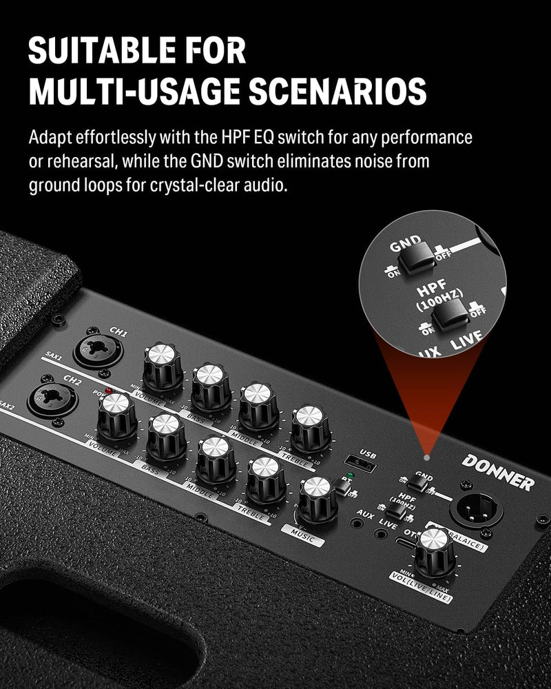 Amplificador Donner Ec7094 Para Bateria Dda-1000