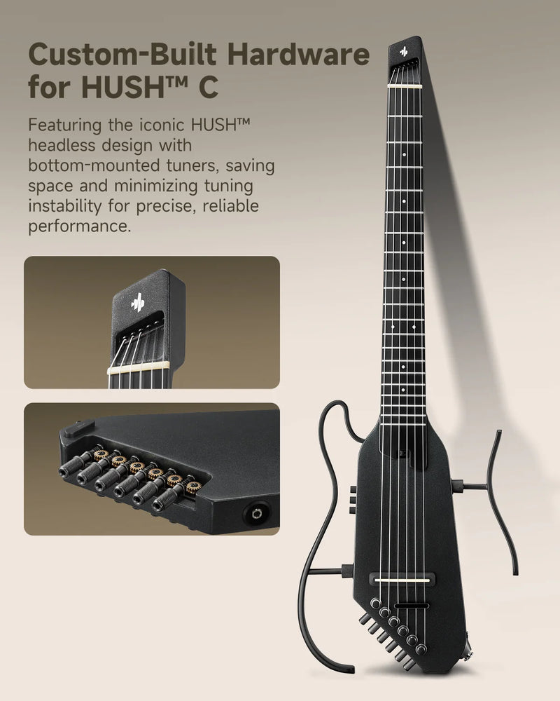 Guitarra Electroacustica Donner Ec7252 Hush-C Black