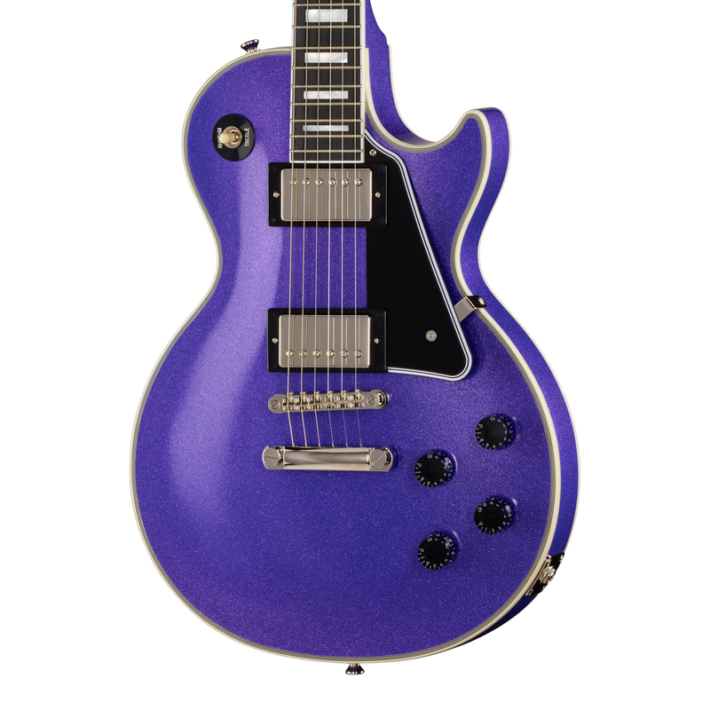 Guitarra eléctrica Epiphone IGC Les Paul Custom, Amethyst Sparkle — detalle del cuerpo