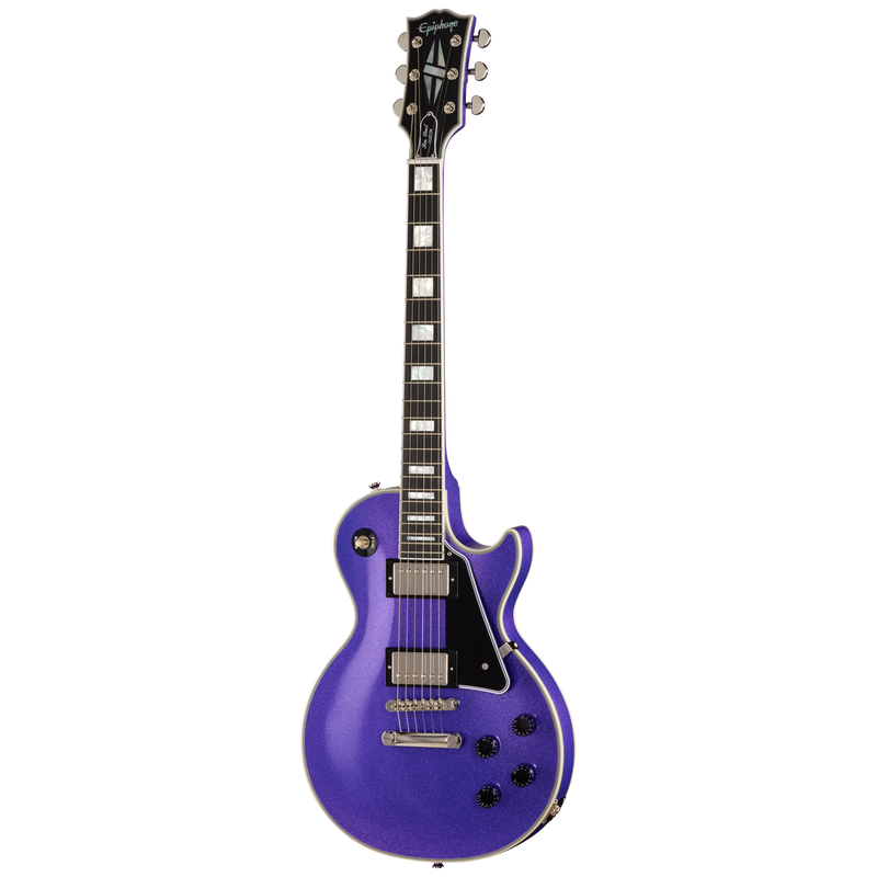 Guitarra eléctrica Epiphone IGC Les Paul Custom, Amethyst Sparkle — vista frontal