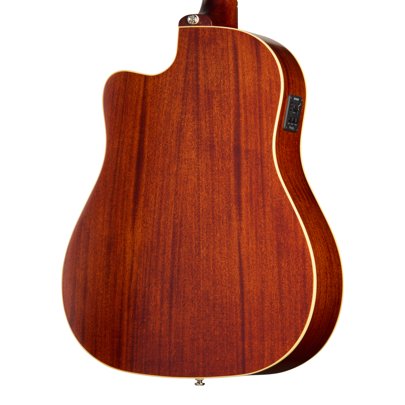 Guitarra electroacústica Epiphone J-45 Standard EC, Honey Burst — vista posterior