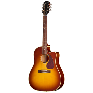 Guitarra electroacústica Epiphone J-45 Standard EC, Honey Burst — vista frontal