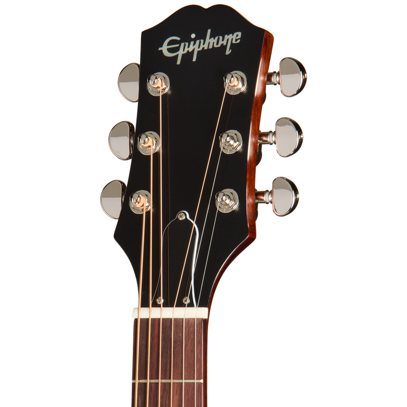 Guitarra electroacústica Epiphone J-45 Standard EC, Honey Burst — detalle del clavijero