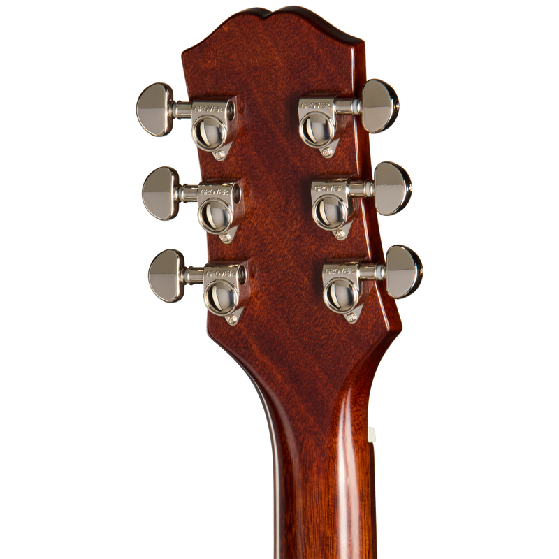 Guitarra electroacústica Epiphone J-45 Standard EC, Honey Burst — detalle posterior del clavijero