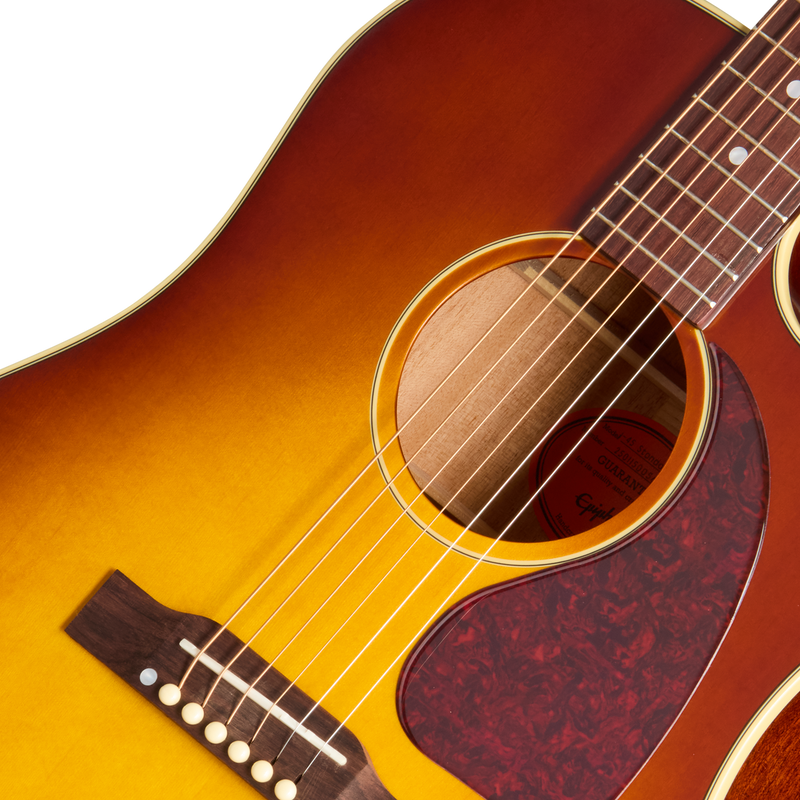 Guitarra electroacústica Epiphone J-45 Standard EC, Honey Burst — vista 7