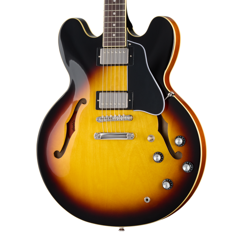 Guitarra eléctrica Epiphone ES-335, Vintage Sunburst — detalle del cuerpo