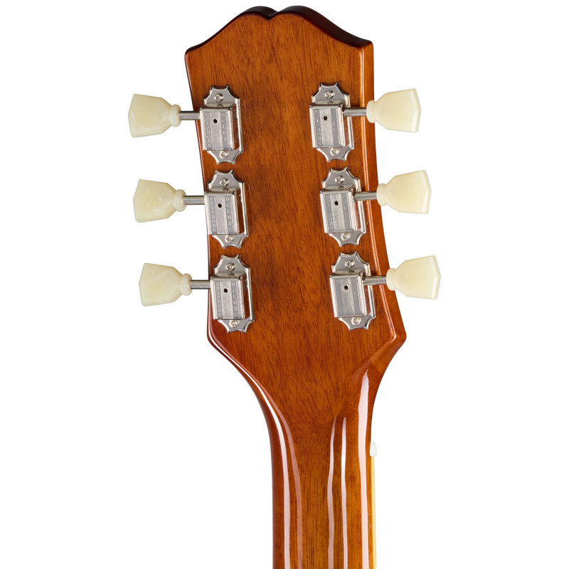 Guitarra eléctrica Epiphone ES-335, Vintage Sunburst — detalle posterior del clavijero