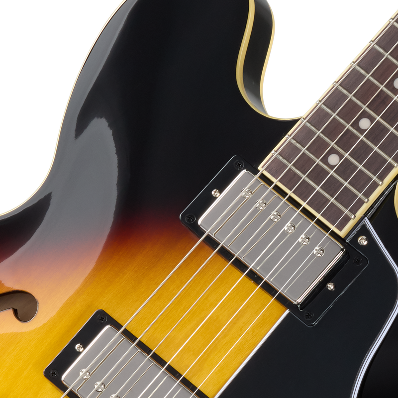 Guitarra eléctrica Epiphone ES-335, Vintage Sunburst — detalle de las pastillas