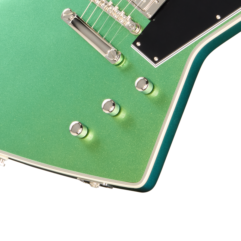 Guitarra eléctrica Epiphone Futura Explorer Custom, Dragonfly Shift — detalle de los controles