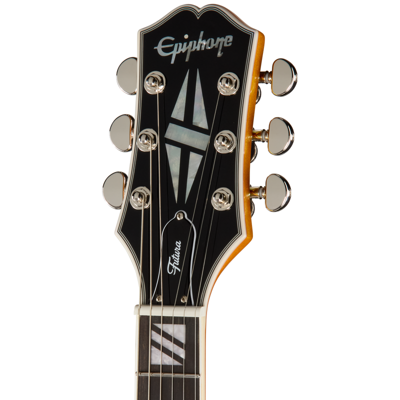 Guitarra eléctrica Epiphone Futura Les Paul Custom, Firestorm Shift — detalle del clavijero