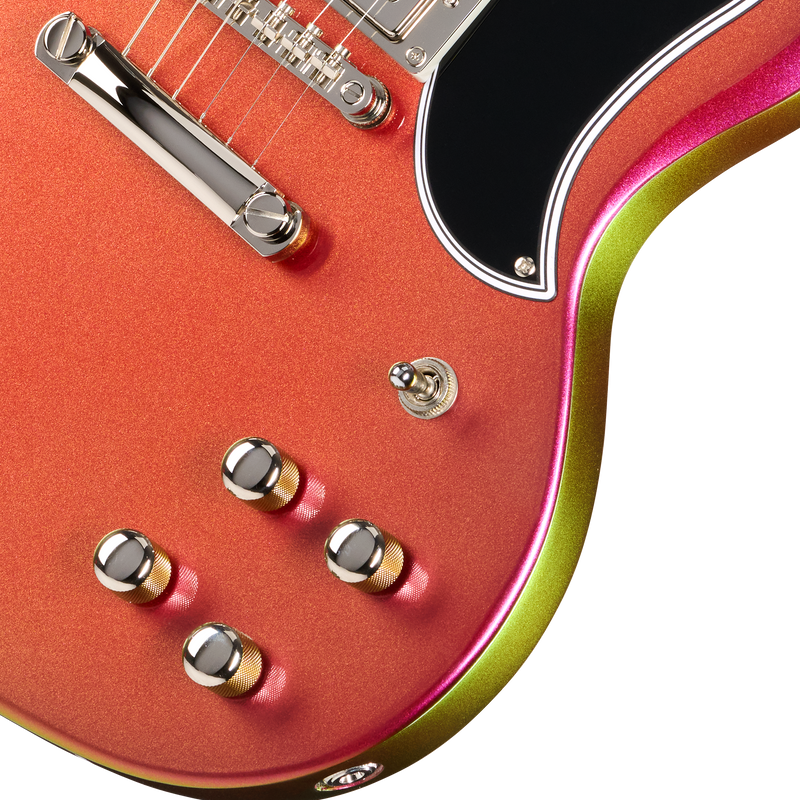 Guitarra eléctrica Epiphone Futura SG Custom, Nitro Shift — detalle de los controles