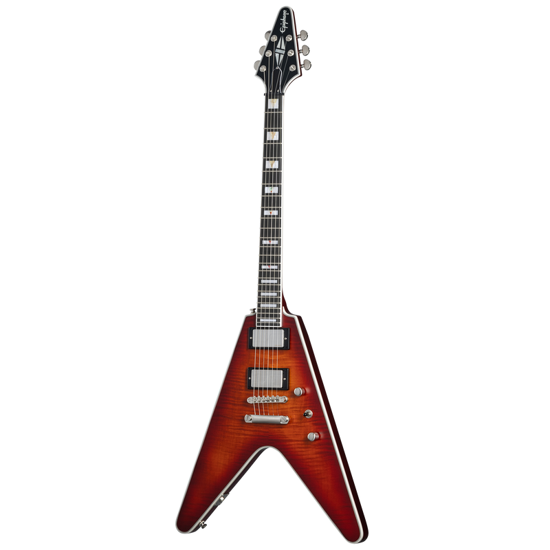 Guitarra Eléctrica Epiphone Flying V Prophecy, Aged Bengal Tiger Burst EIFVYABTBN1 — vista 3