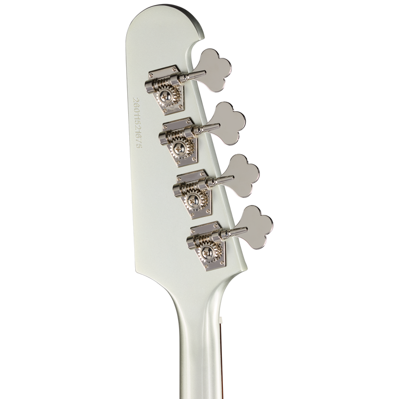 Bajo eléctrico Epiphone Thunderbird '64, Silver Mist — detalle posterior del clavijero