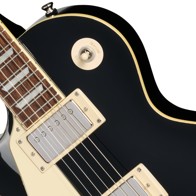Guitarra eléctrica Epiphone Les Paul Standard 60s, para zurdos, Ebony — detalle de las pastillas