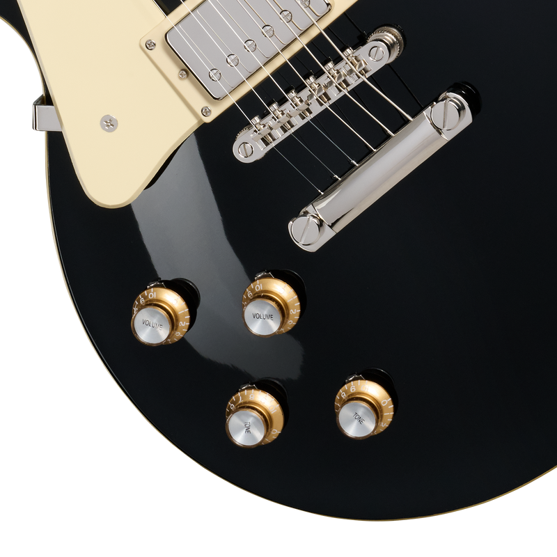 Guitarra eléctrica Epiphone Les Paul Standard 60s, para zurdos, Ebony — detalle de los controles