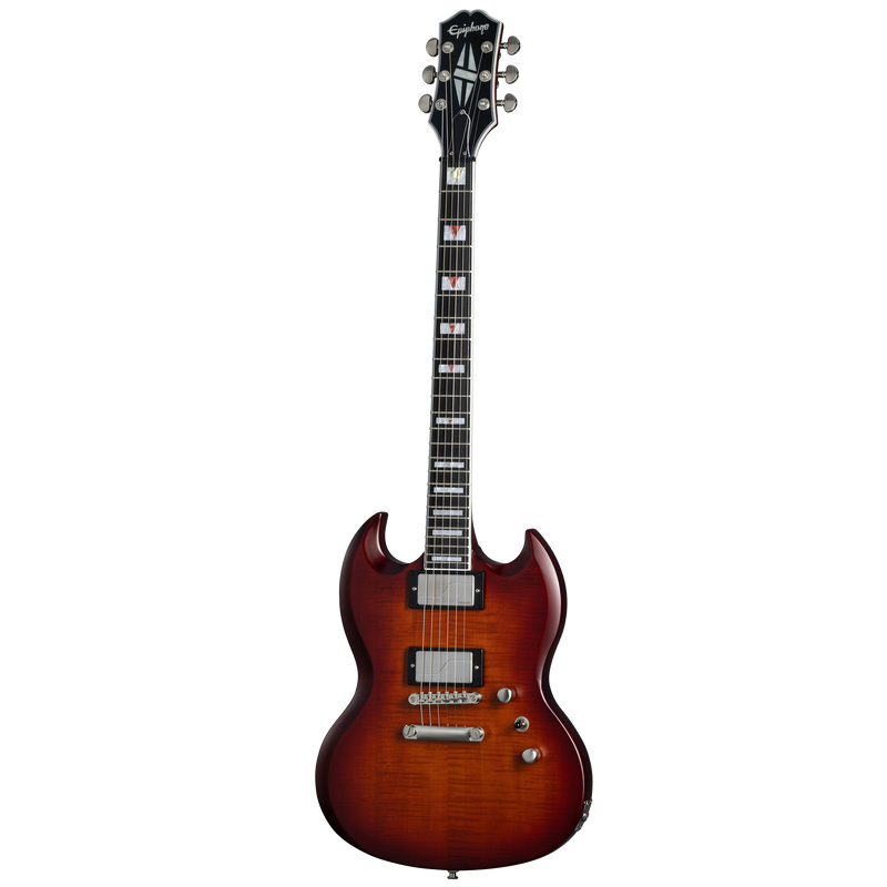 Guitarra Eléctrica Epiphone SG Prophecy, Aged Bengal Tiger Burst EISGYABTBN1 — vista 2