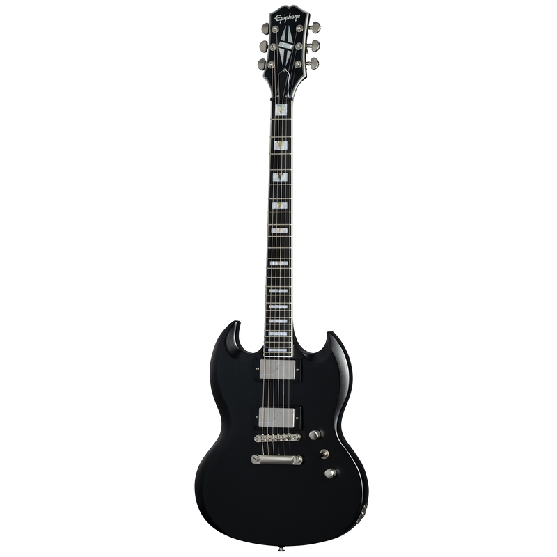 Guitarra eléctrica Epiphone SG Prophecy, Aged Jet Black Metallic — vista frontal