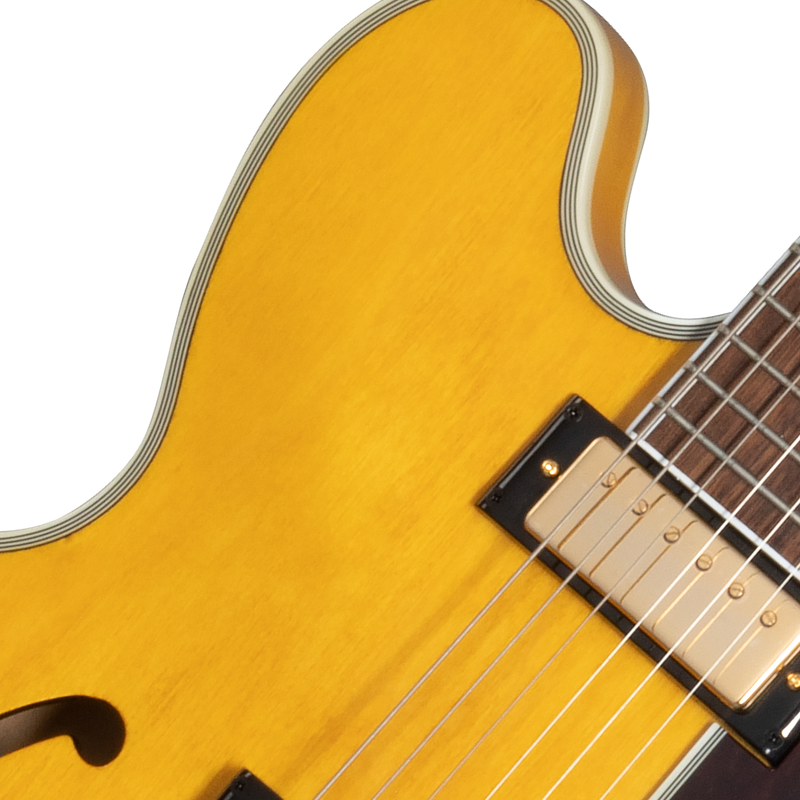 Guitarra eléctrica Epiphone Sheraton, Antique Natural — detalle de las pastillas
