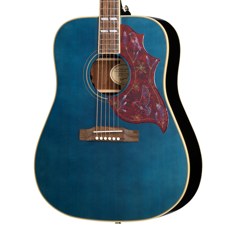 Guitarra electroacústica Epiphone Miranda Lambert Bluebird Studio, Bluebonnet — detalle del cuerpo