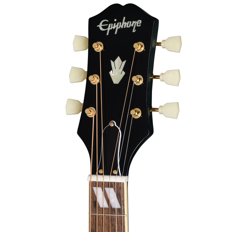Guitarra electroacústica Epiphone Miranda Lambert Bluebird Studio, Bluebonnet — detalle del clavijero