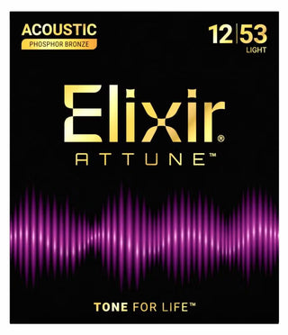 Encordado Elixir 3313221052 Attune Guitarra Acustica 12-53