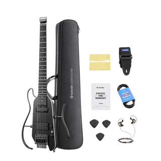 Guitarra Electrica Donner Ec7030 Hush-x Pro Black Kit