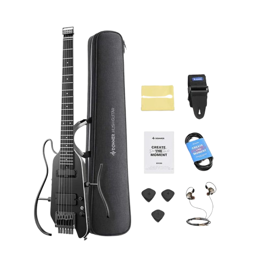 Guitarra Electrica Donner Ec7030 Hush-x Pro Black Kit