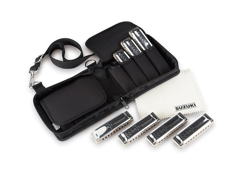 Juego De 7 Armónicas Suzuki Manji M-20-S Con Estuche — vista 1