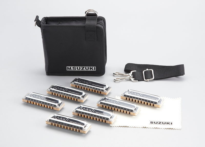Juego De 7 Armónicas Suzuki Manji M-20-S Con Estuche — vista 2