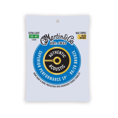 Encordado Martin Guitarra Acústica Ma170 10-47 Pack 3