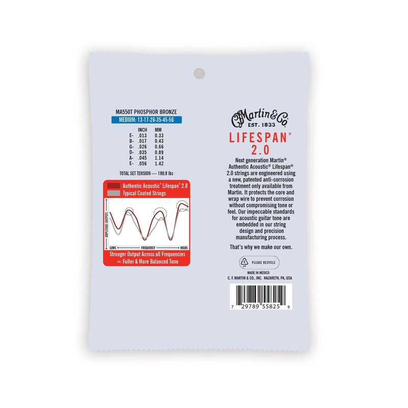 Encordado Martin Guitarra Acústica Ma550t 13-56