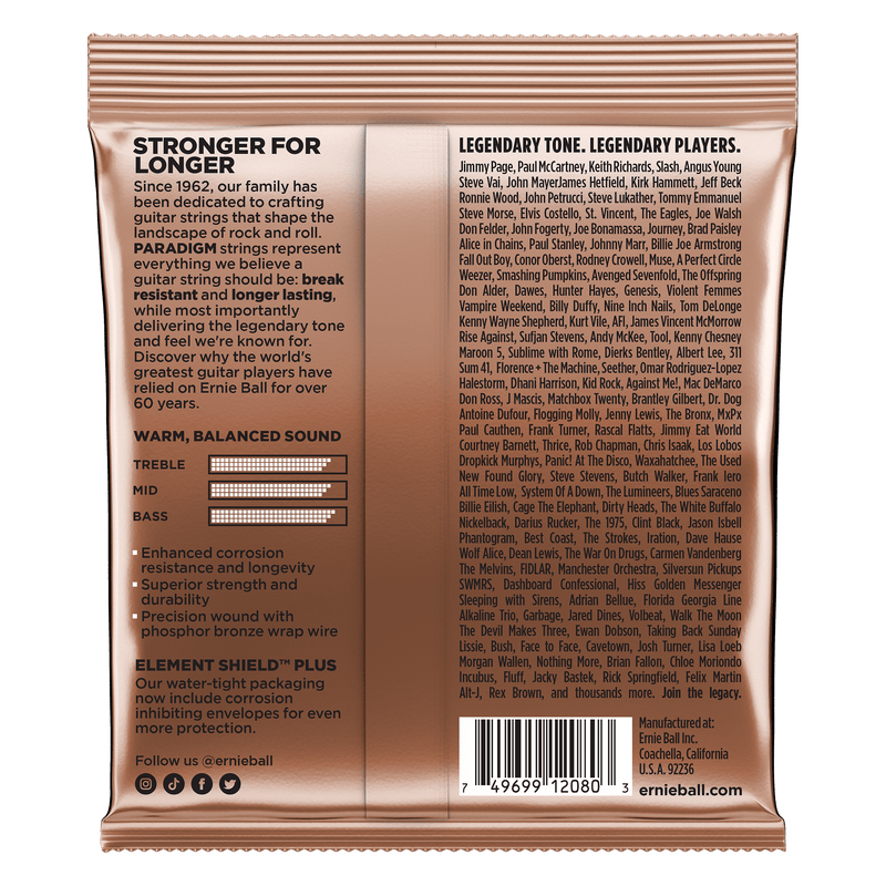 Encordado Para Guitarra Acústica Ernie Ball Paradigm Phosphor Bronze P02080 10–50 — vista 2