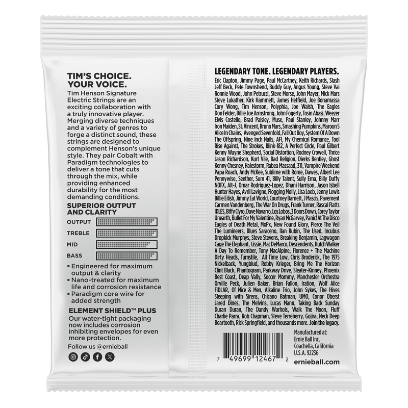 Encordado Para Guitarra Eléctrica Ernie Ball Tim Henson P03826 9,5–46 — vista 2