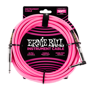 Cable Ernie Ball Braided P06078 10 Pies Rosado Neón — vista 1