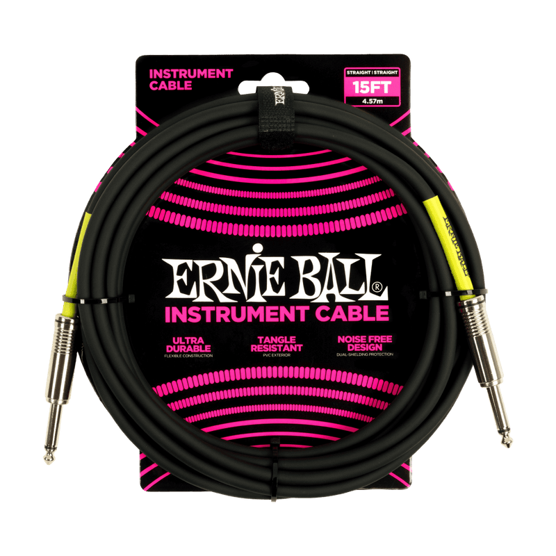Cable Ernie Ball 15ft P06399 Negro